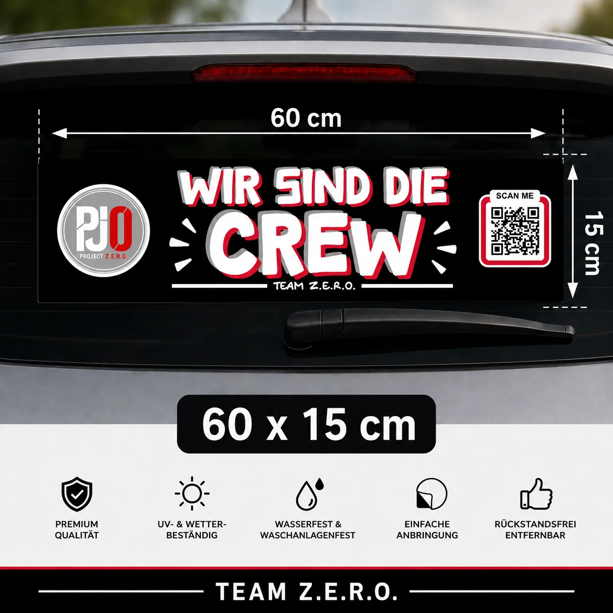 Aufkleber Auto project ZERO