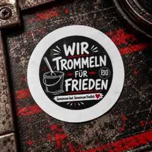 Sticker Wir trommeln für Frieden